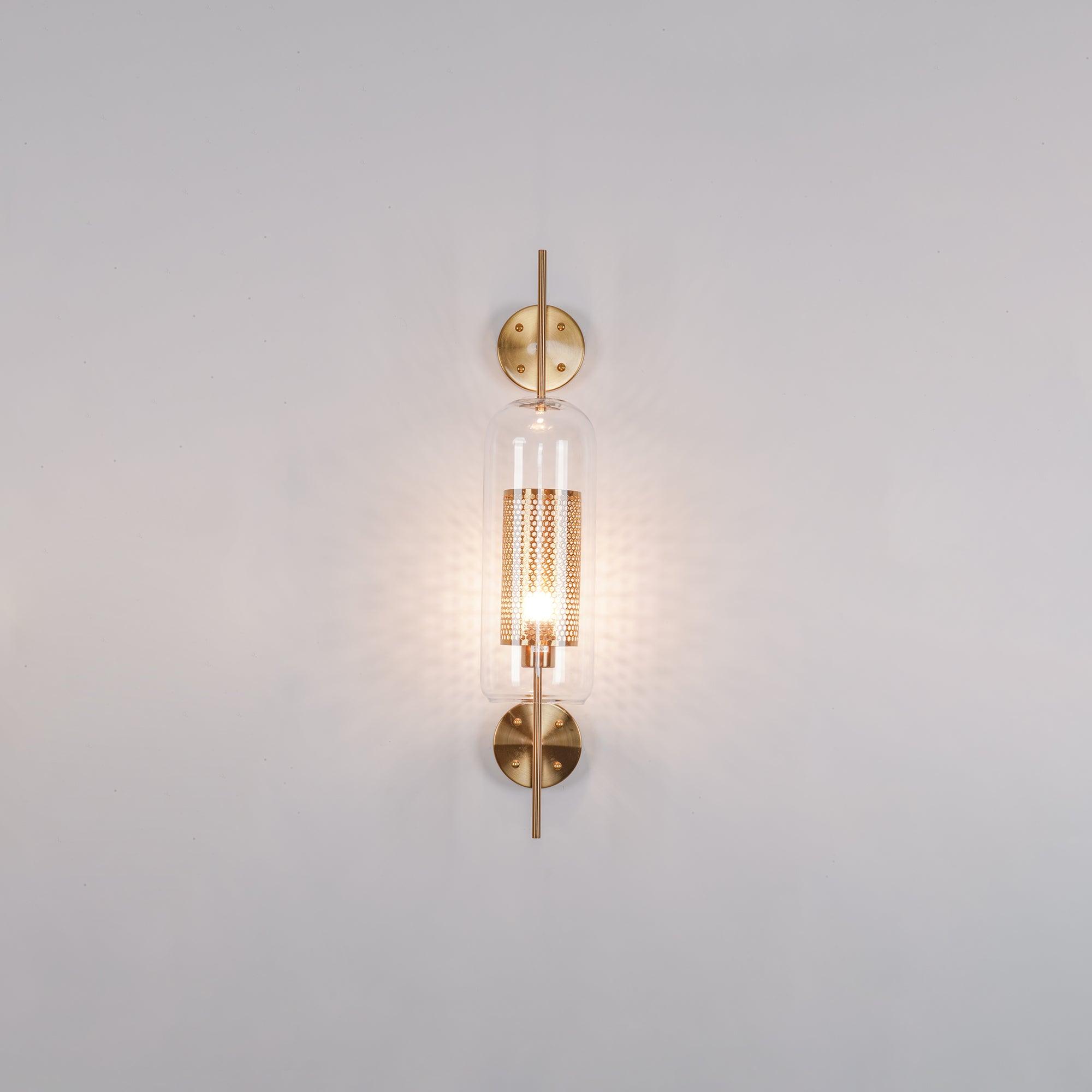 Contemporary Chiswick Glass Wall Sconce Sphere and Capsule Indoor Lighting Fixture