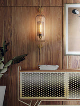 Contemporary Chiswick Glass Wall Sconce Sphere and Capsule Indoor Lighting Fixture