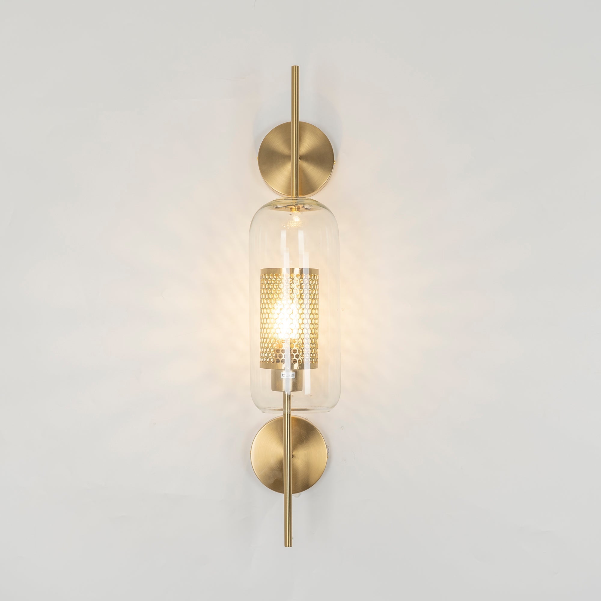 Contemporary Chiswick Glass Wall Sconce Sphere and Capsule Indoor Lighting Fixture