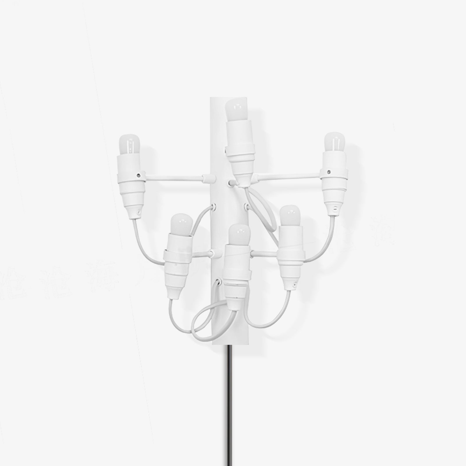 Contemporary Fruit Wall Mounted Plug In Light with Steel Base and Multiple Bulbs