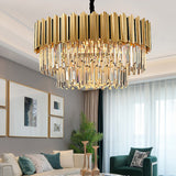 Contemporary Geometric Crystal LED Chandelier Lighting for Sophisticated Interiors