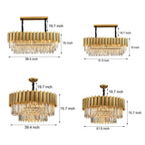 Contemporary Geometric Crystal LED Chandelier Lighting for Sophisticated Interiors