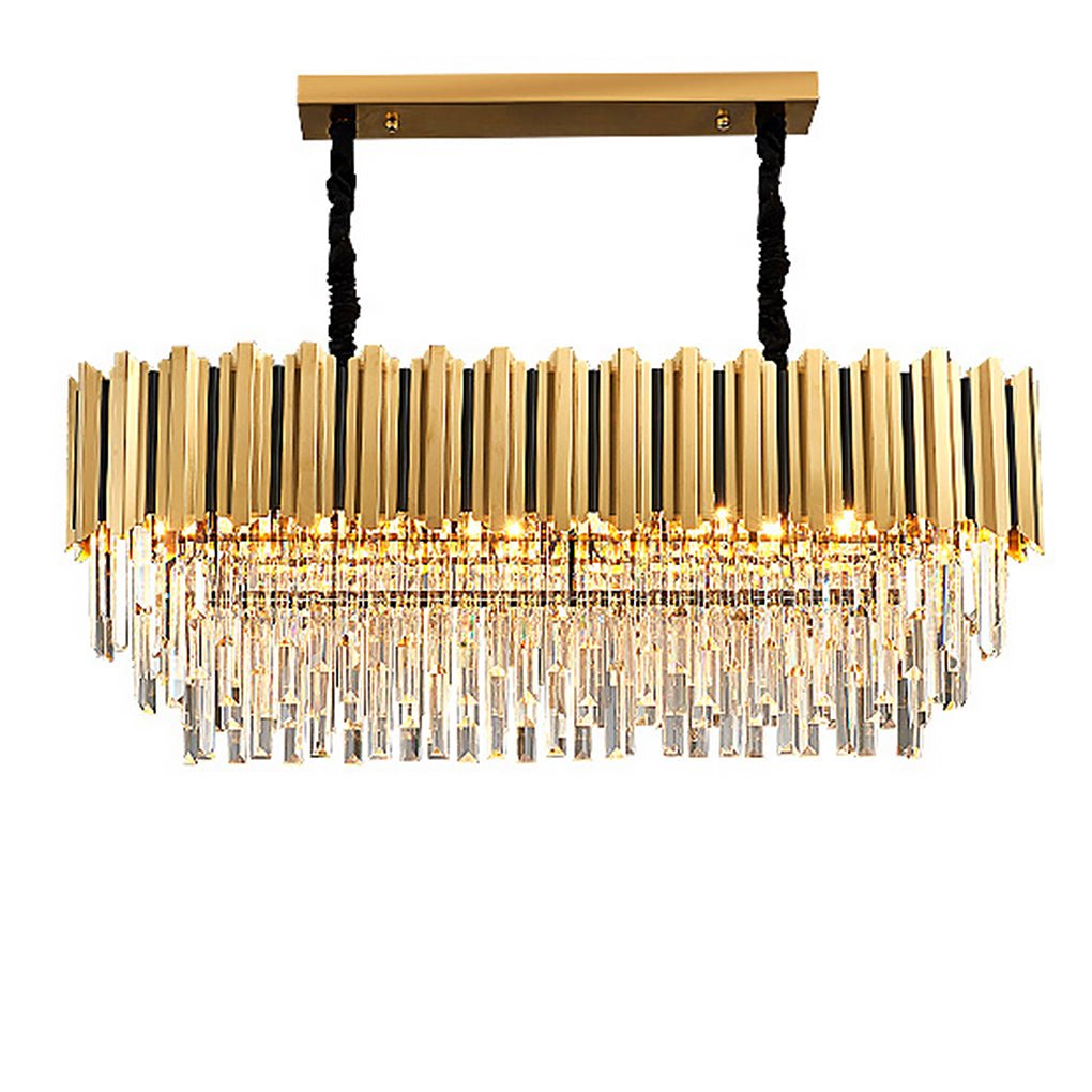 Contemporary Geometric Crystal LED Chandelier Lighting for Sophisticated Interiors
