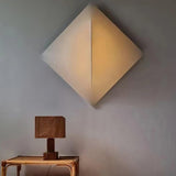 Contemporary Geometric Fabric LED Wall Sconce for Living Room and Bedroom Lighting