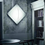 Contemporary Geometric Fabric LED Wall Sconce for Living Room and Bedroom Lighting