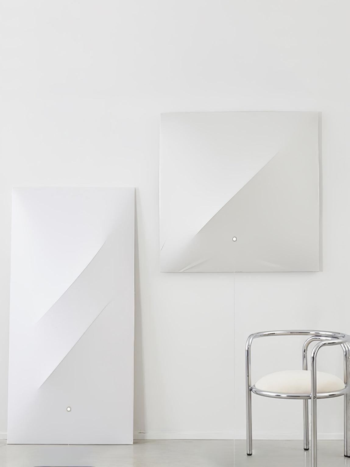 Contemporary Geometric Fabric LED Wall Sconce for Living Room and Bedroom Lighting