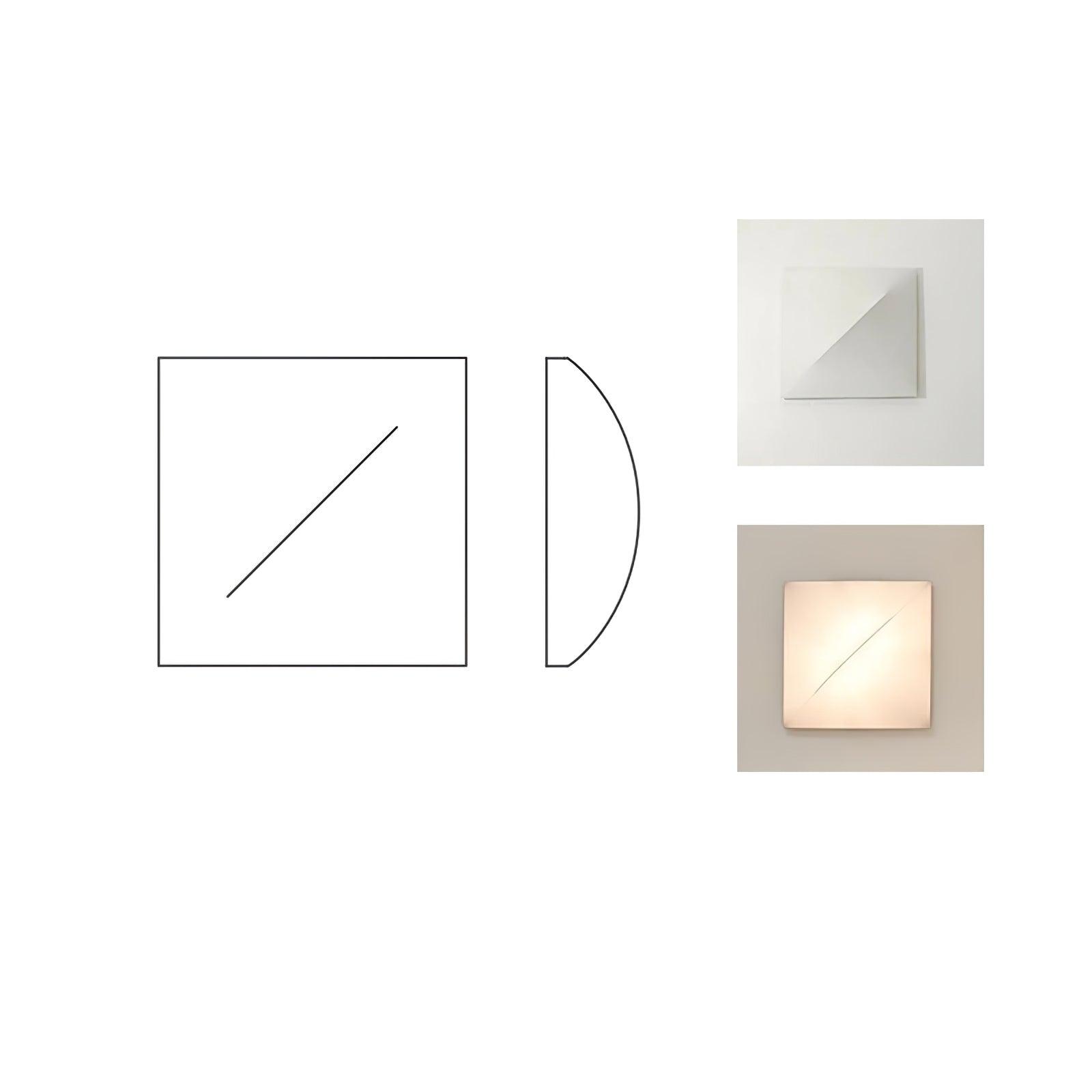Contemporary Geometric Fabric LED Wall Sconce for Living Room and Bedroom Lighting