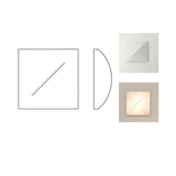 Contemporary Geometric Fabric LED Wall Sconce for Living Room and Bedroom Lighting