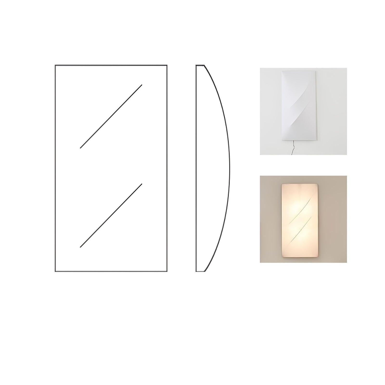 Contemporary Geometric Fabric LED Wall Sconce for Living Room and Bedroom Lighting