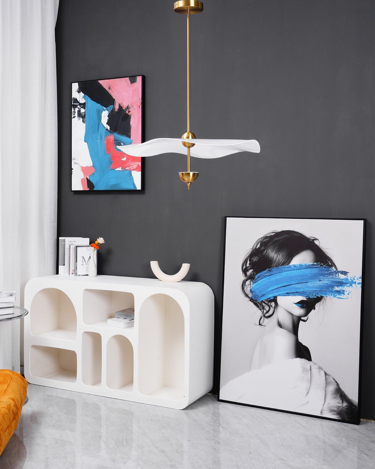 Contemporary Gold Double Biscuit LED Pendant Light for Modern Dining Room Lighting