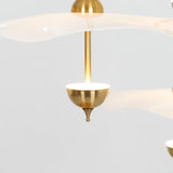 Contemporary Gold Double Biscuit LED Pendant Light for Modern Dining Room Lighting