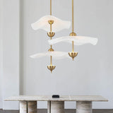 Contemporary Gold Double Biscuit LED Pendant Light for Modern Dining Room Lighting
