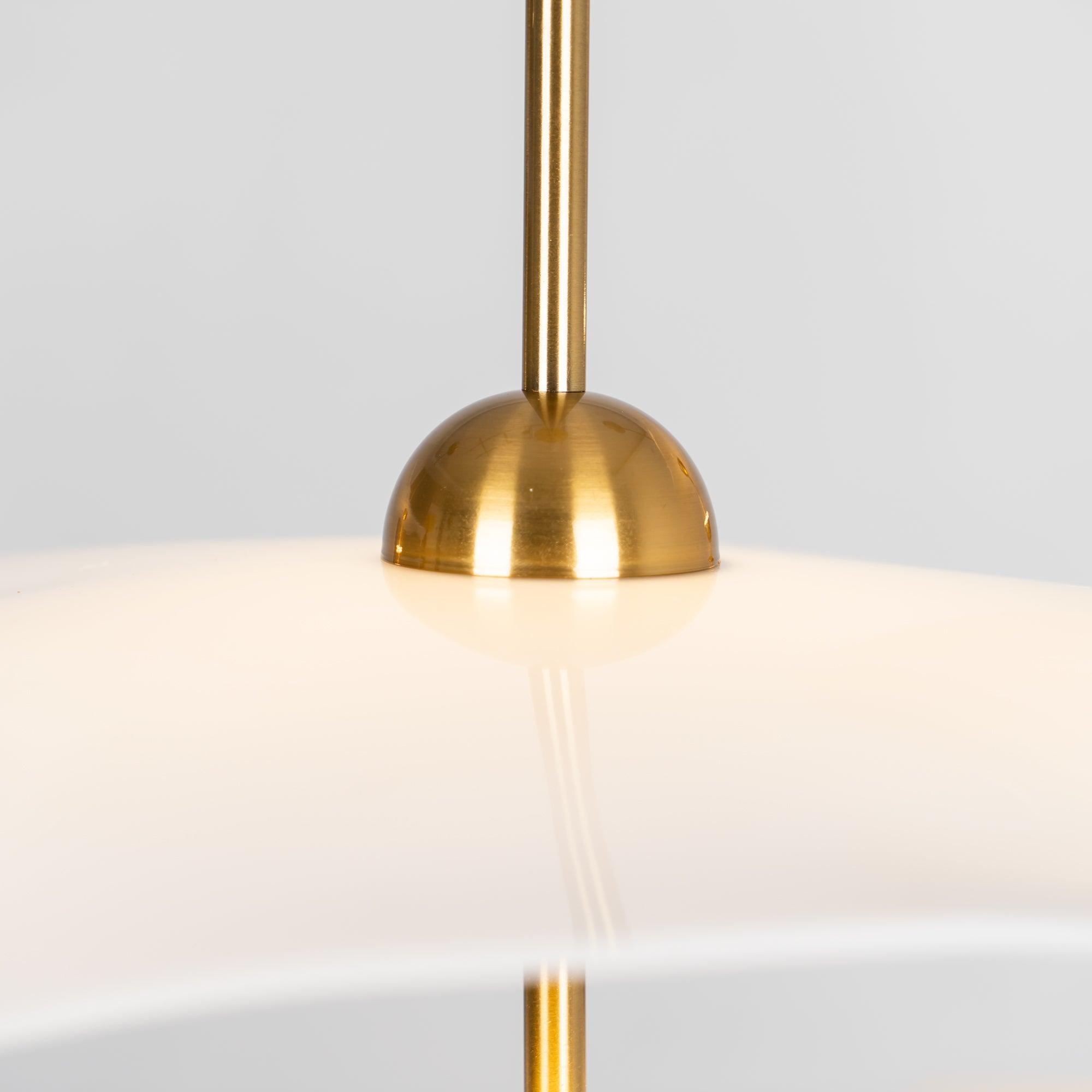 Contemporary Gold Double Biscuit LED Pendant Light for Modern Dining Room Lighting