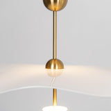 Contemporary Gold Double Biscuit LED Pendant Light for Modern Dining Room Lighting