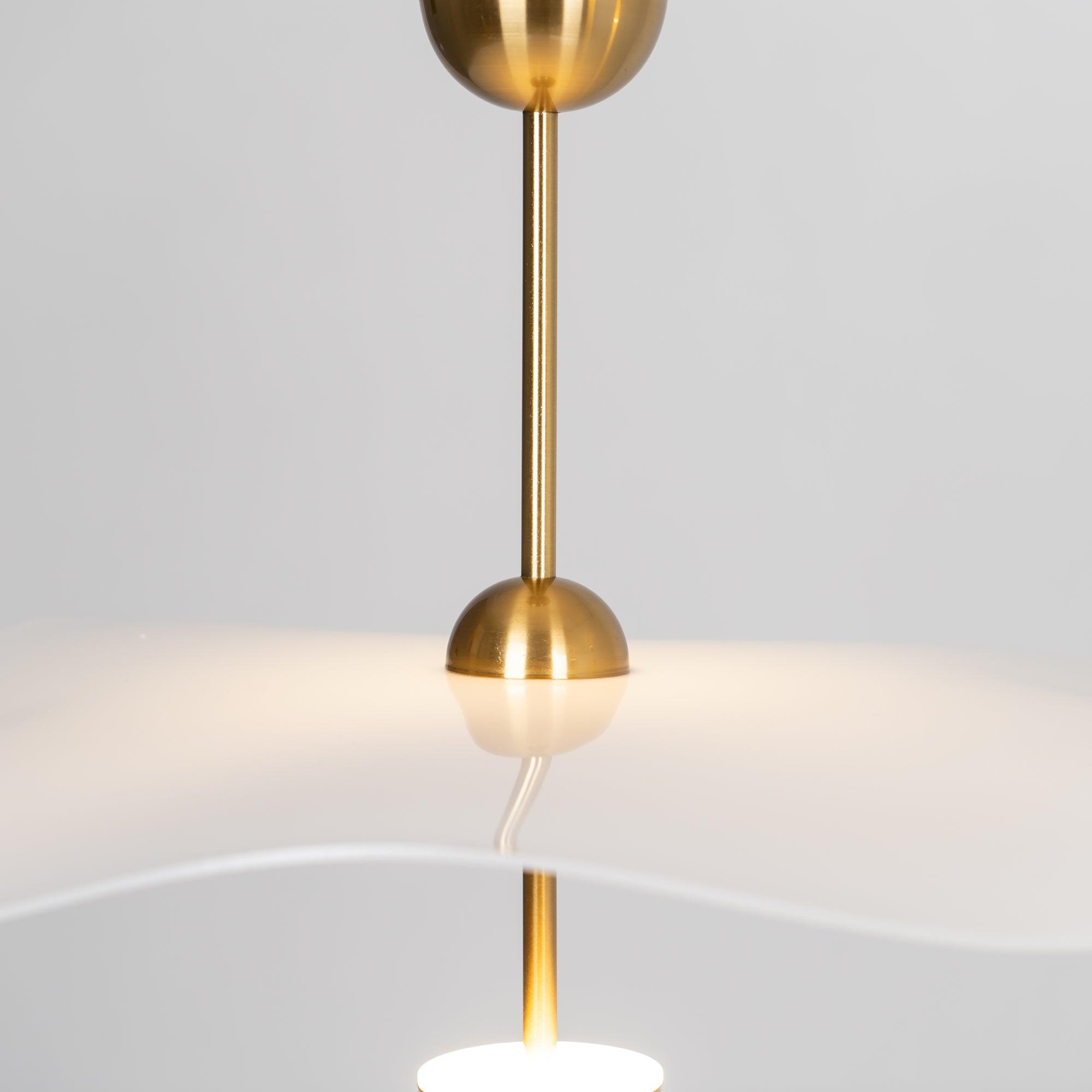 Contemporary Gold Double Biscuit LED Pendant Light for Modern Dining Room Lighting
