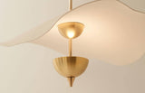 Contemporary Gold Double Biscuit LED Pendant Light for Modern Dining Room Lighting