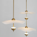Contemporary Gold Double Biscuit LED Pendant Light for Modern Dining Room Lighting