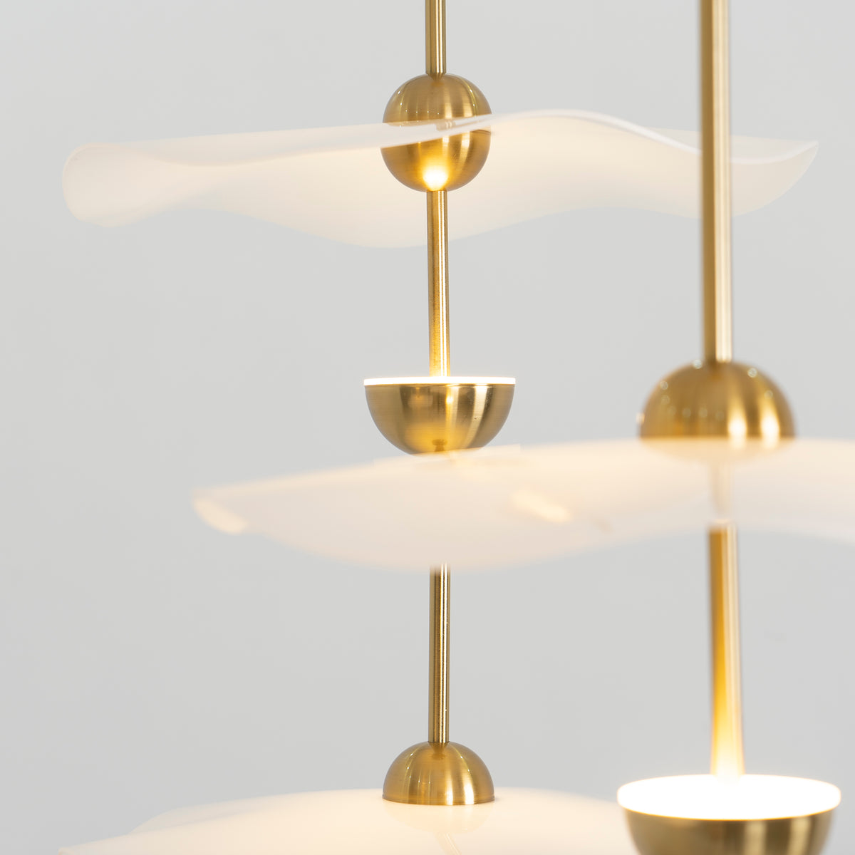 Contemporary Gold Double Biscuit LED Pendant Light for Modern Dining Room Lighting