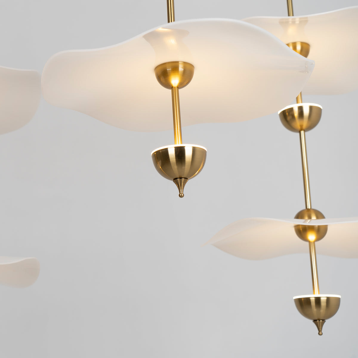 Contemporary Gold Double Biscuit LED Pendant Light for Modern Dining Room Lighting