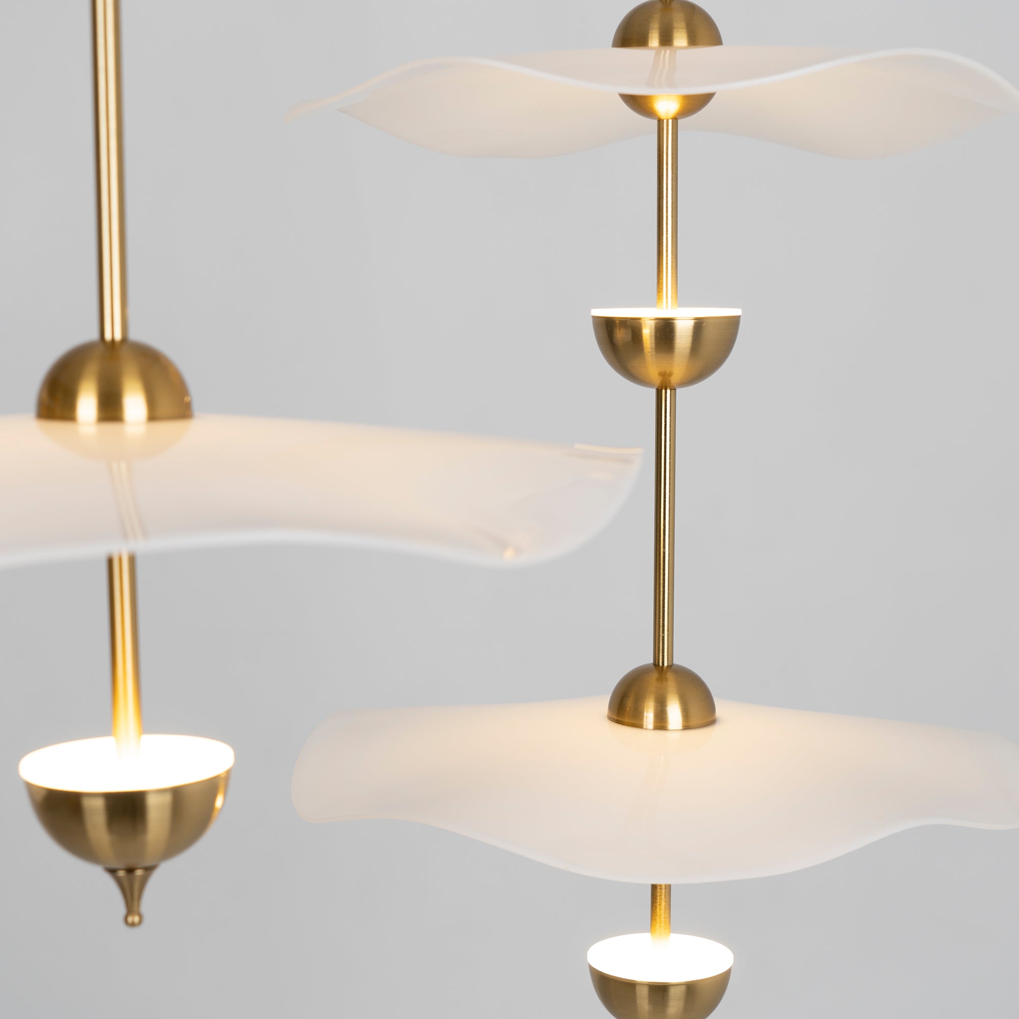 Contemporary Gold Double Biscuit LED Pendant Light for Modern Dining Room Lighting