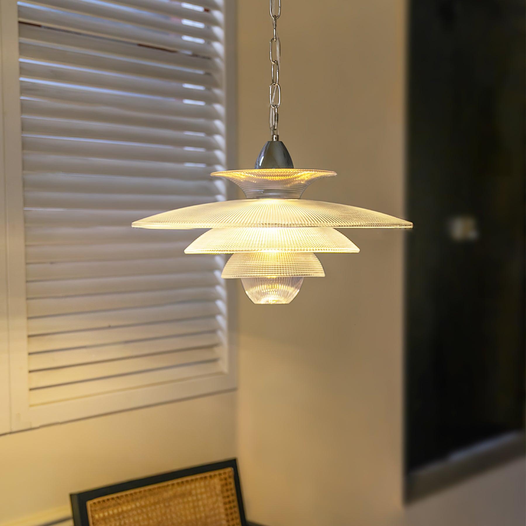 Contemporary Gold Metal Grid Glass Pendant Light for Modern Interiors
