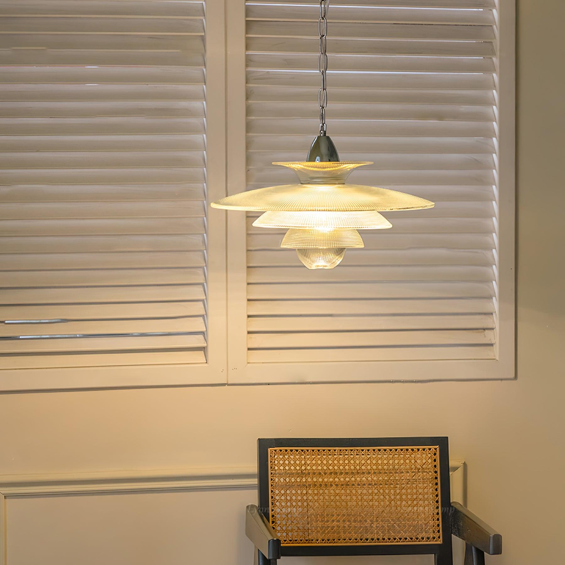 Contemporary Gold Metal Grid Glass Pendant Light for Modern Interiors