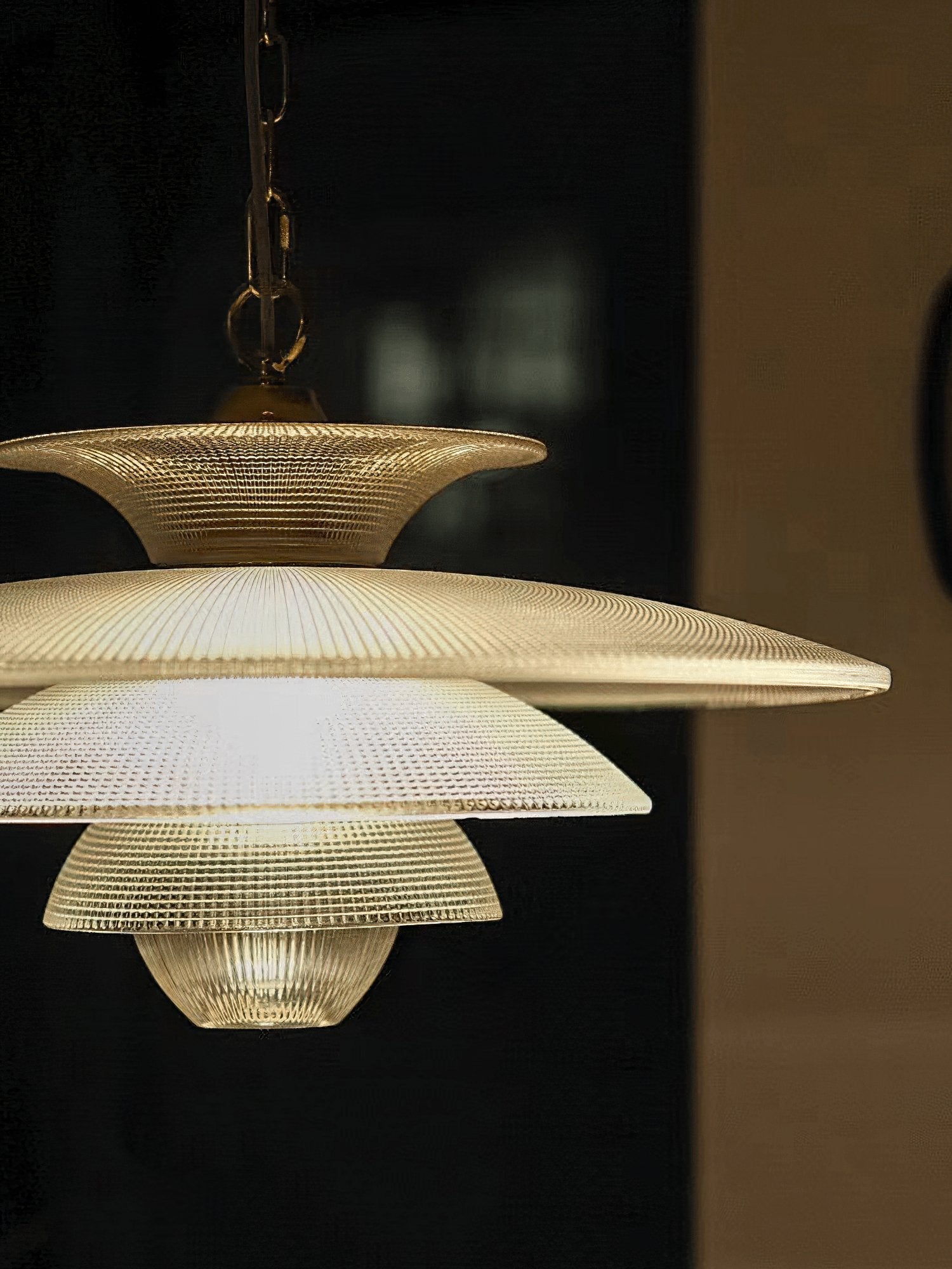 Contemporary Gold Metal Grid Glass Pendant Light for Modern Interiors