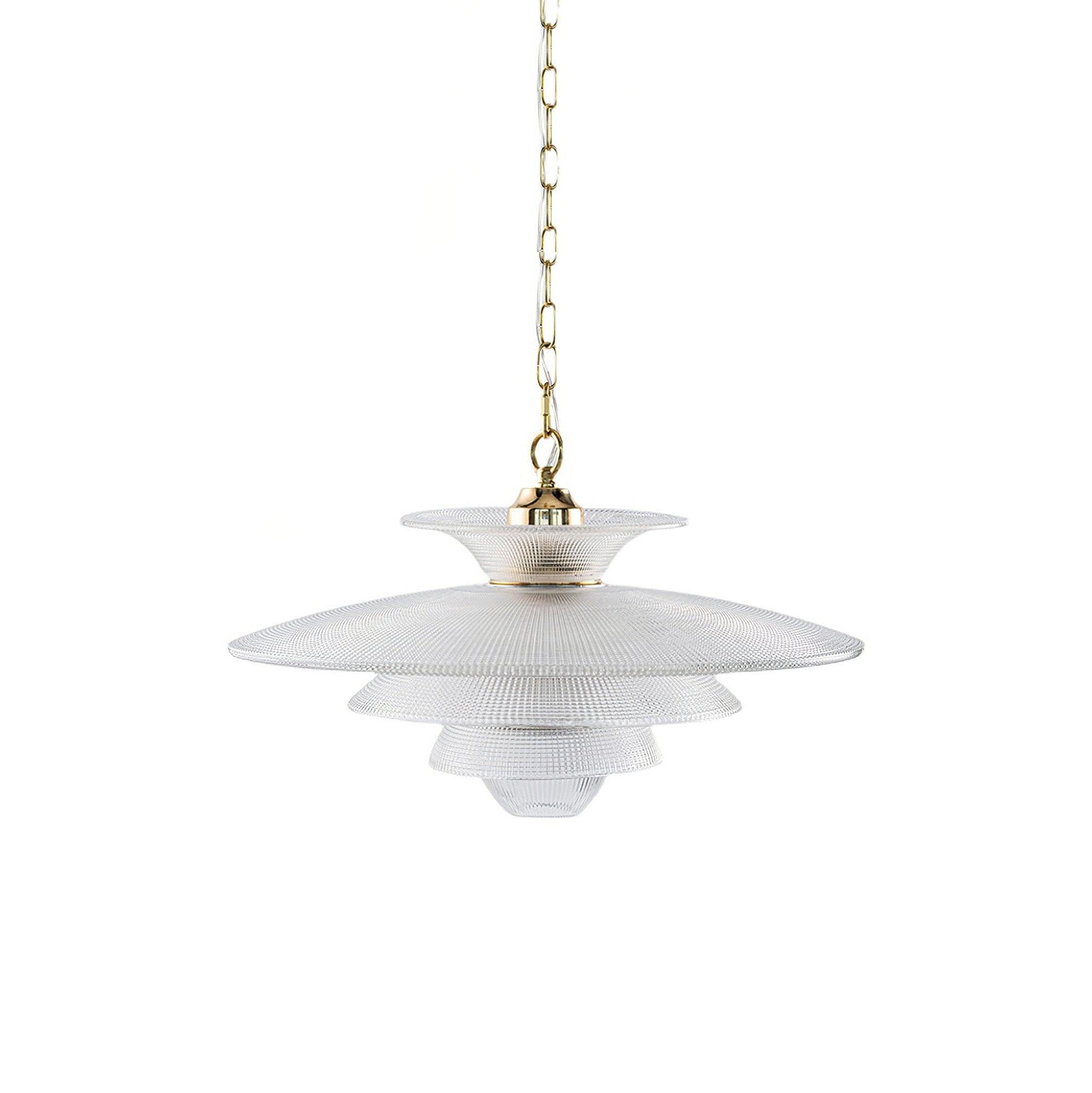 Contemporary Gold Metal Grid Glass Pendant Light for Modern Interiors