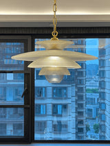 Contemporary Gold Metal Grid Glass Pendant Light for Modern Interiors