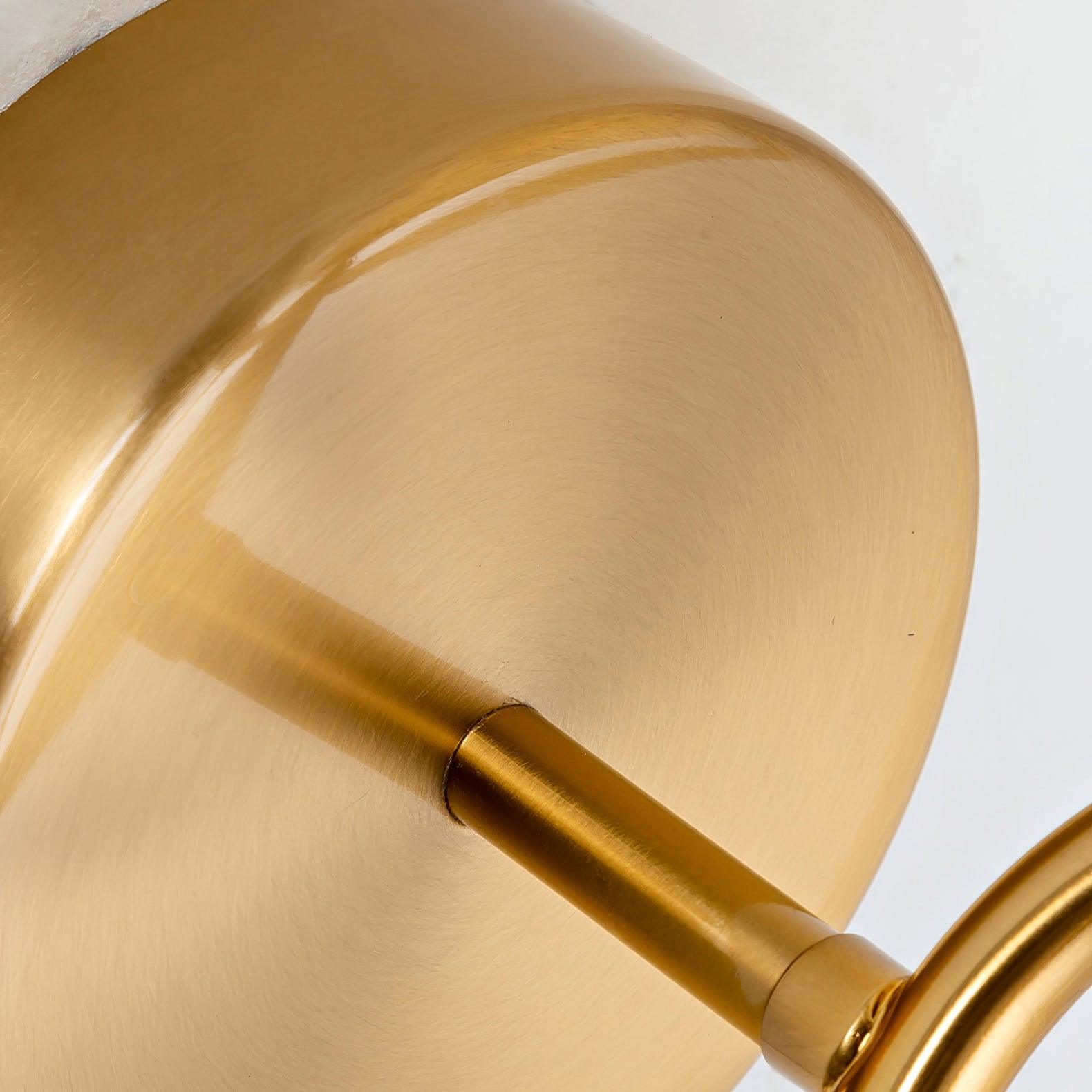 Contemporary Halo Metal Wall Light Fixture Gold Finish Indoor Glass Ball Lamp