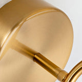 Contemporary Halo Metal Wall Light Fixture Gold Finish Indoor Glass Ball Lamp