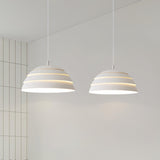 Contemporary Industrial White Metal Pendant Light with Adjustable Hanging Cable for Indoor Use