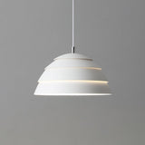 Contemporary Industrial White Metal Pendant Light with Adjustable Hanging Cable for Indoor Use