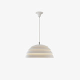Contemporary Industrial White Metal Pendant Light with Adjustable Hanging Cable for Indoor Use