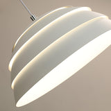 Contemporary Industrial White Metal Pendant Light with Adjustable Hanging Cable for Indoor Use