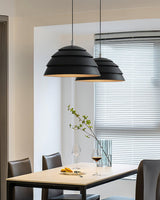 Contemporary Industrial White Metal Pendant Light with Adjustable Hanging Cable for Indoor Use
