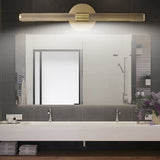 Contemporary Knurled LED Bathroom Vanity Light with Swivel Heads for Mirror Lighting