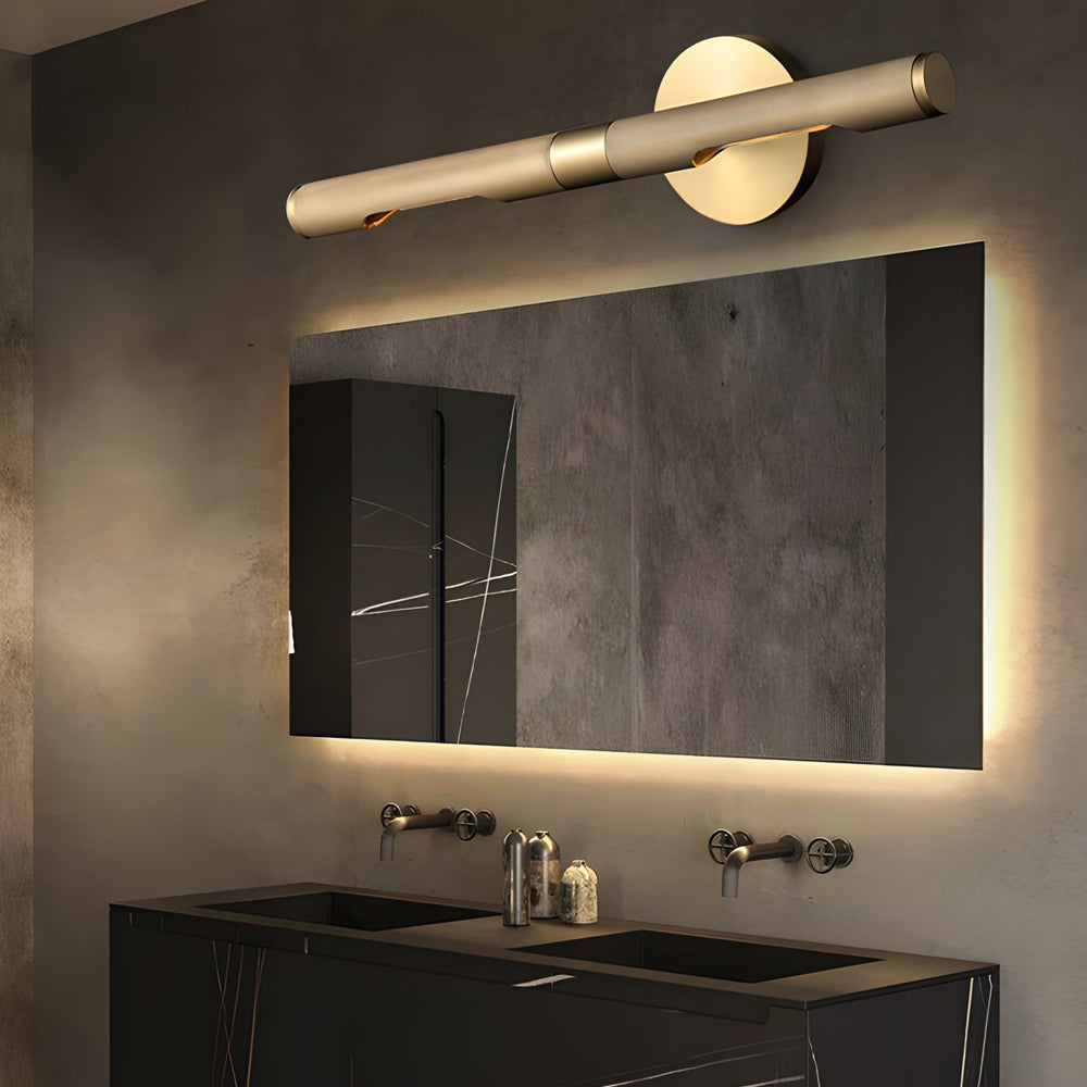 Contemporary Knurled LED Bathroom Vanity Light with Swivel Heads for Mirror Lighting