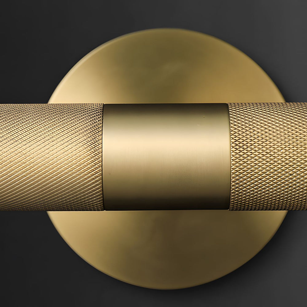 Contemporary Knurled LED Bathroom Vanity Light with Swivel Heads for Mirror Lighting
