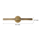Contemporary Knurled LED Bathroom Vanity Light with Swivel Heads for Mirror Lighting