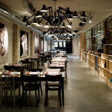Contemporary Large Multi Head Crown Chandelier Adjustable Industrial Spider Ceiling Pendant Lamp