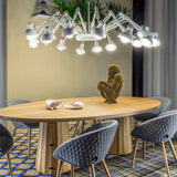 Contemporary Large Multi Head Crown Chandelier Adjustable Industrial Spider Ceiling Pendant Lamp