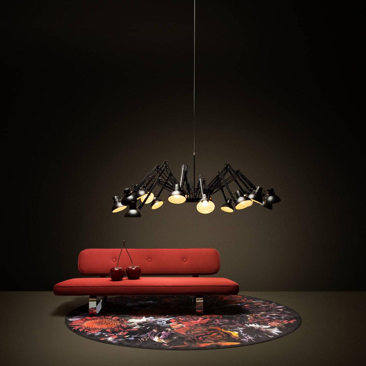 Contemporary Large Multi Head Crown Chandelier Adjustable Industrial Spider Ceiling Pendant Lamp