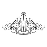Contemporary Large Multi Head Crown Chandelier Adjustable Industrial Spider Ceiling Pendant Lamp