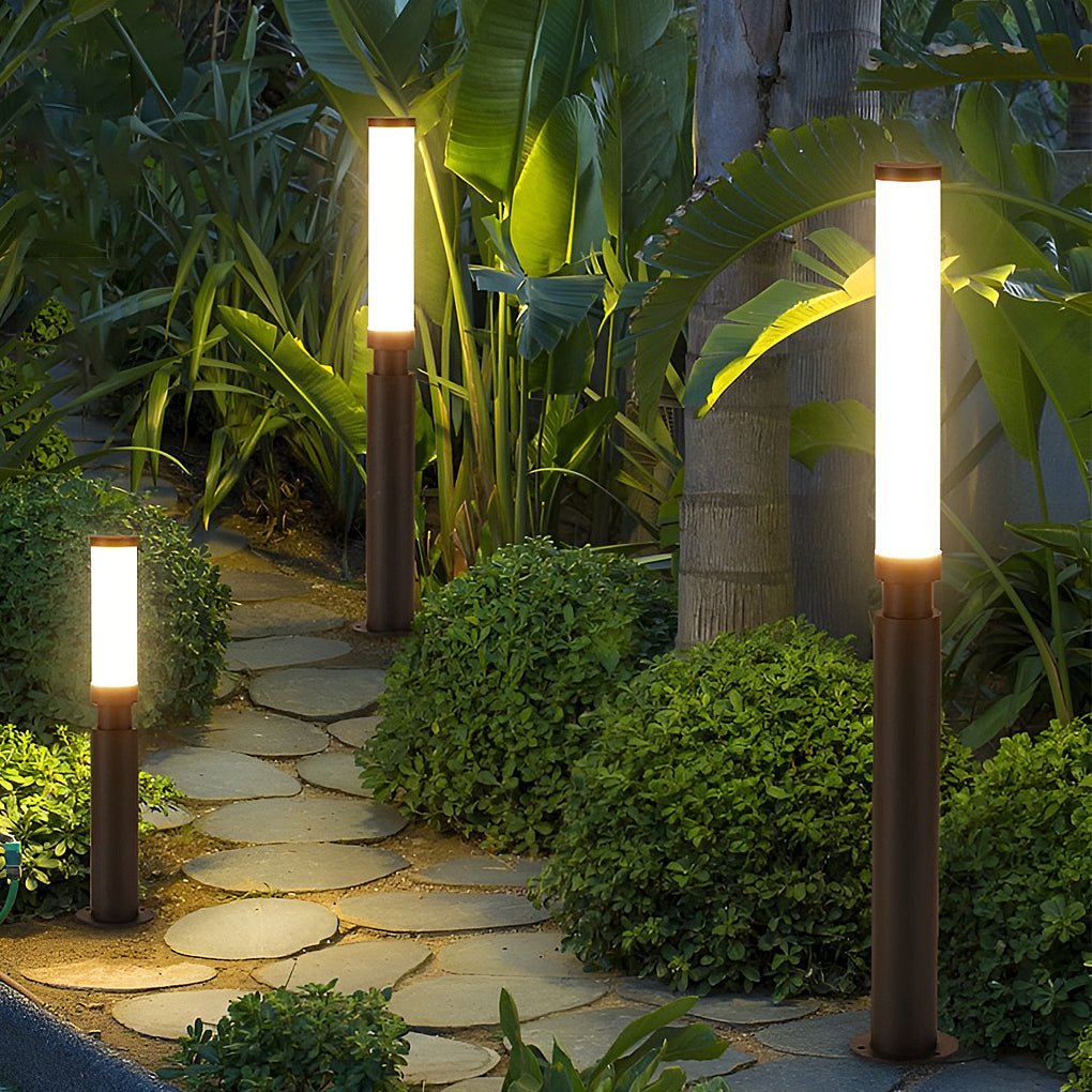 Contemporary LED Outdoor Bollard Light Waterproof Garden Pathway Pillar Lamp for Yard