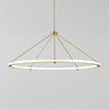 Contemporary LED Ring Circle Pendant Lamp Gold Black Acrylic Ceiling Light Fitting