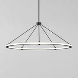 Contemporary LED Ring Circle Pendant Lamp Gold Black Acrylic Ceiling Light Fitting