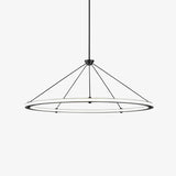 Contemporary LED Ring Circle Pendant Lamp Gold Black Acrylic Ceiling Light Fitting