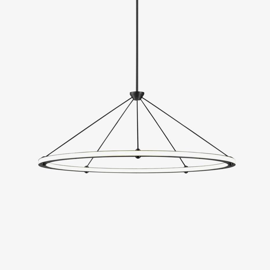 Contemporary LED Ring Circle Pendant Lamp Gold Black Acrylic Ceiling Light Fitting
