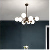 Contemporary Nordic Glass Globe Cluster Chandelier for Modern Entryway and Living Room Lighting